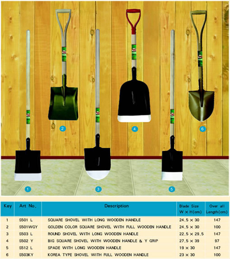 Shovel with Wooden Handle